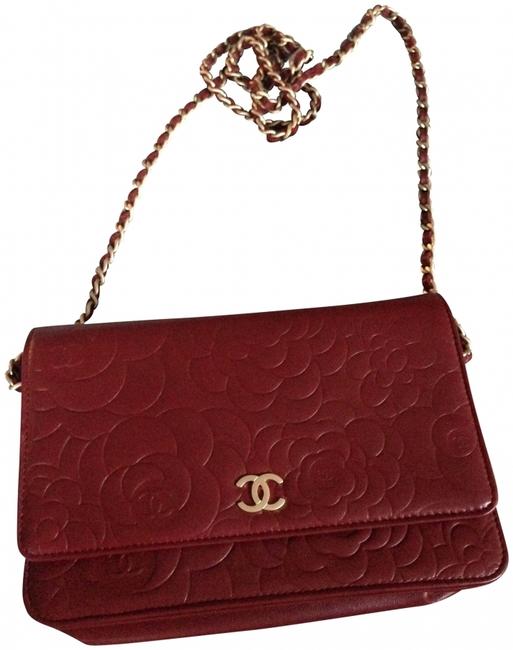Chanel Wallet on Chain Maroon Cross Body Bag 