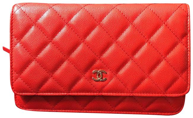Chanel Wallet on Chain New Caviar 19c Gold Hw Red Leather Cross Body Bag 