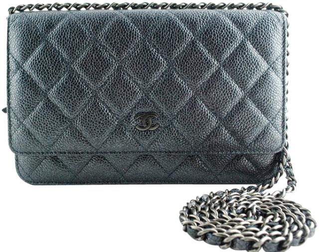 Chanel Wallet on Chain Pearly Charcoal Cross Body Bag 