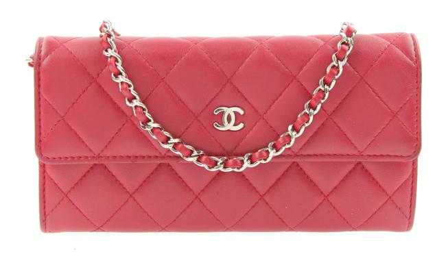 Chanel Wallet on Chain Pink Leather Cross Body Bag 