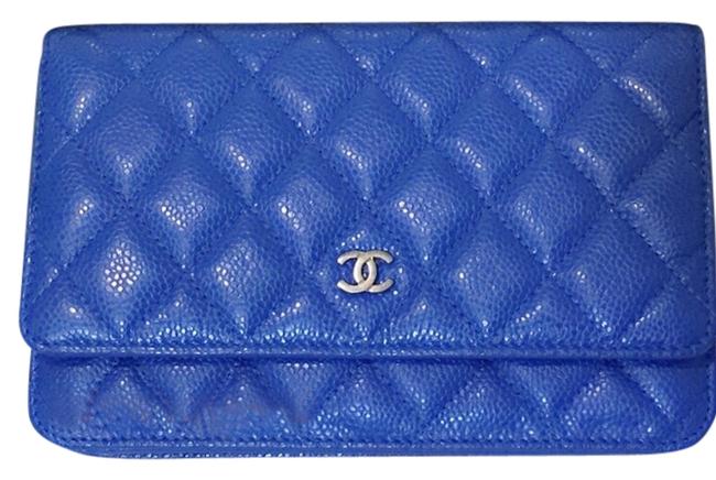 Chanel Rare Woc Blue Caviar Cross Body Bag 