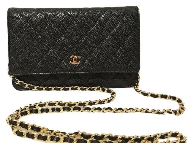 Chanel Woc Rare Ghw Black Caviar Cross Body Bag 
