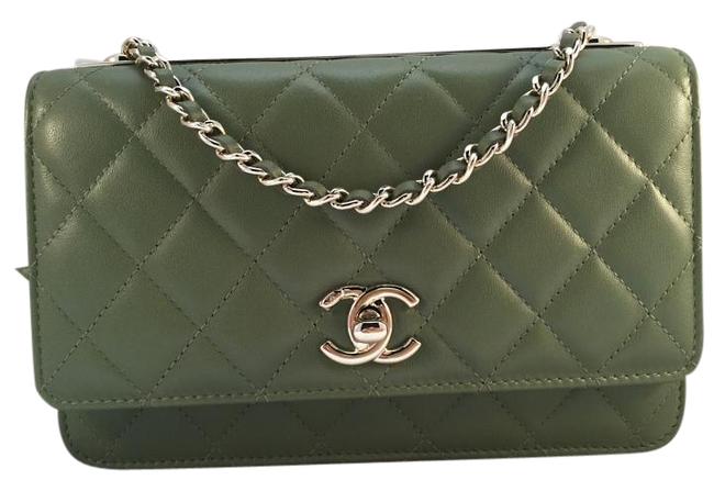 Chanel Woc Trendy Cc Green Lamb Cross Body Bag 