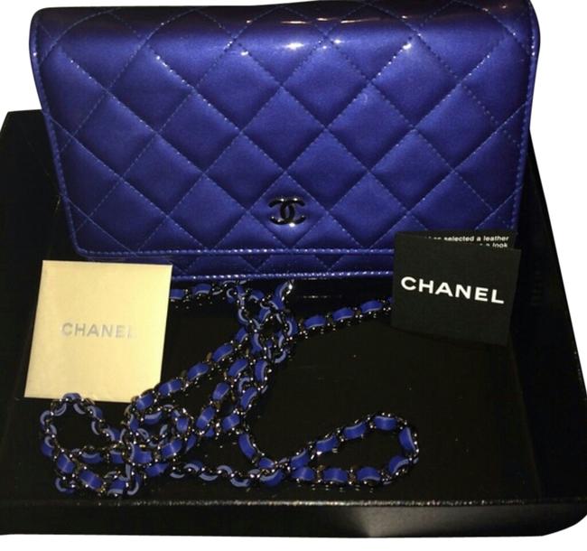 Chanel Box W Woc W Box Royal Blue Patent Cross Body Bag 