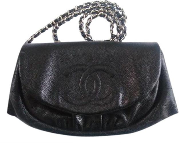 Chanel Wallet on Chain Woc Black Caviar Leather Cross Body Bag 