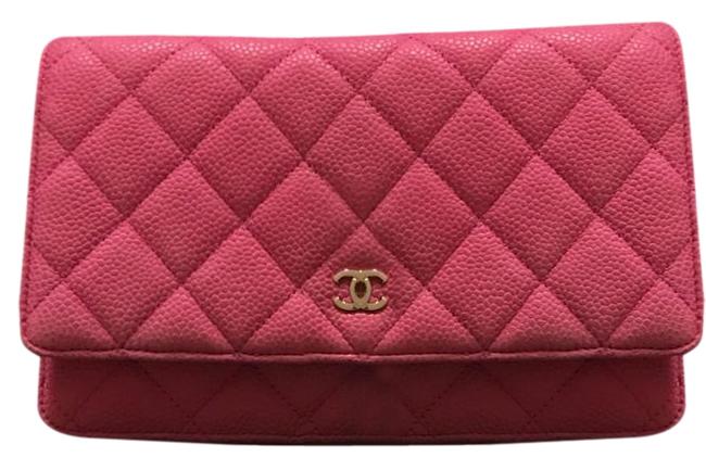 Chanel Wallet on Chain Woc Pink Cross Body Bag 