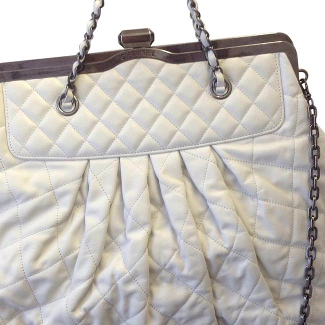 Chanel White Leather Cross Body Bag 