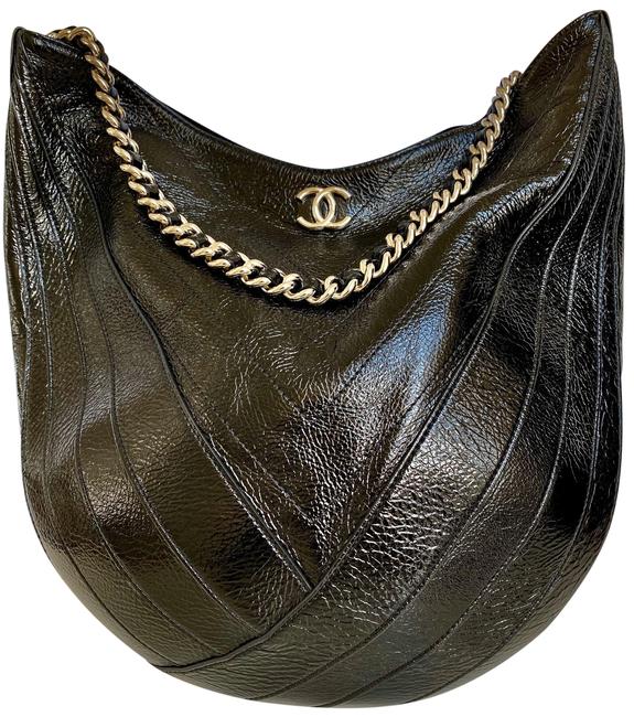 Chanel 2019 Black with Silver Hardware Hobo Bag 