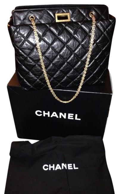 Chanel 255 Reissue 25 Quilted Black Hobo Bag 