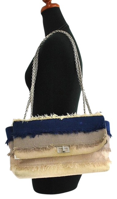 Chanel Classic Flap 255 Reissue Large Silver Satchel 