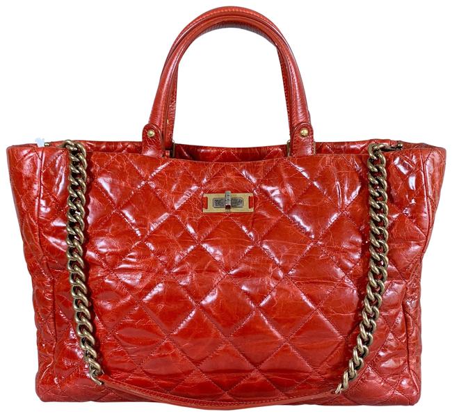 Chanel 255 Reissue Red Vernies Satchel 