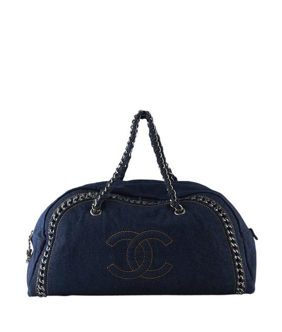 Chanel A31575 Chain Around 126296 Blue Denim Satchel 