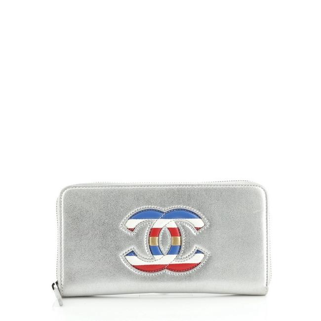 Chanel Airlines Cc Zip Wallet Lambskin Long Clutch 