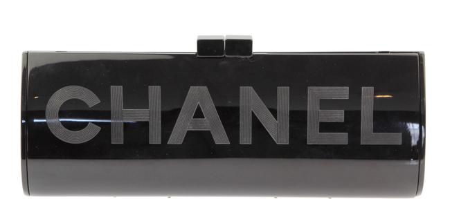 Chanel Barrel Black Lucite Clutch 