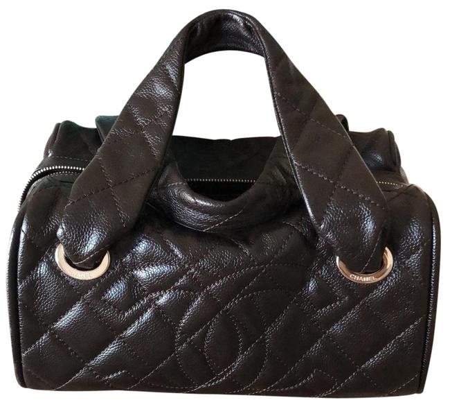 Chanel Black Carviar Leather Satchel 