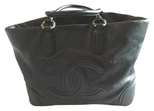 Chanel Black Goat Leather Satchel 