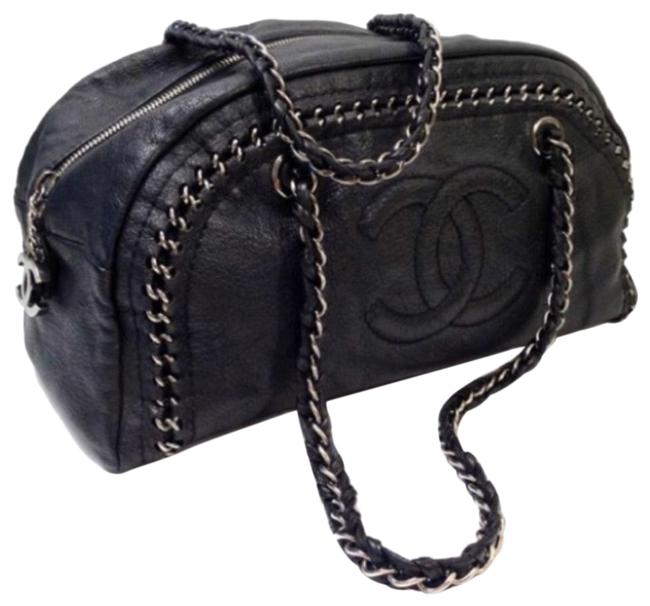 Chanel Black Lamb Skin Satchel 