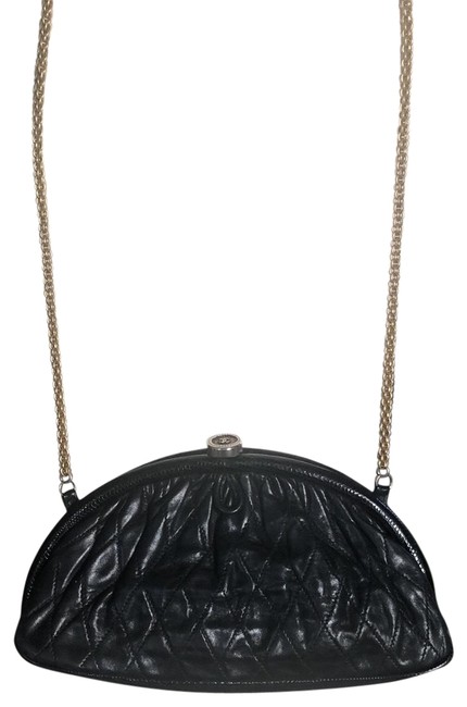 Chanel Timeless Black Lambskin Leather Clutch 