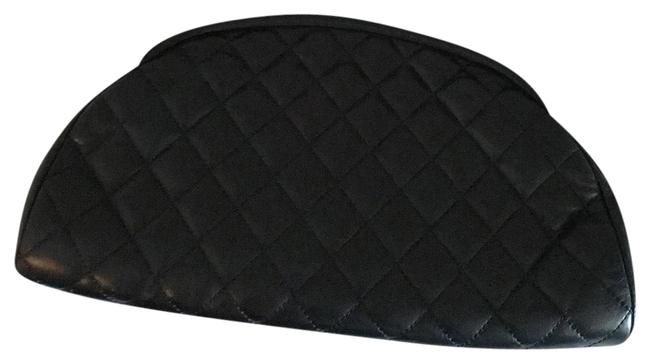 Chanel Black Leather Clutch 