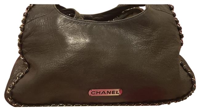Chanel Black Leather Hobo Bag 