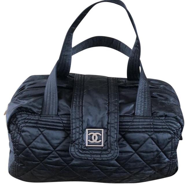 Chanel Black Sateen Satchel 