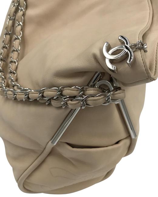 Chanel Blush Lambskin Leather Hobo Bag 