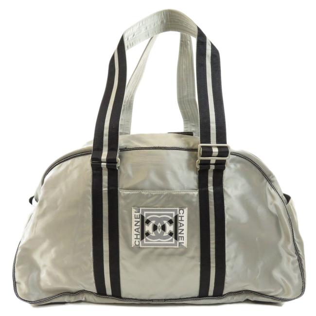 Chanel Boston Bag Coco Mark Ladies Nylon Satchel 