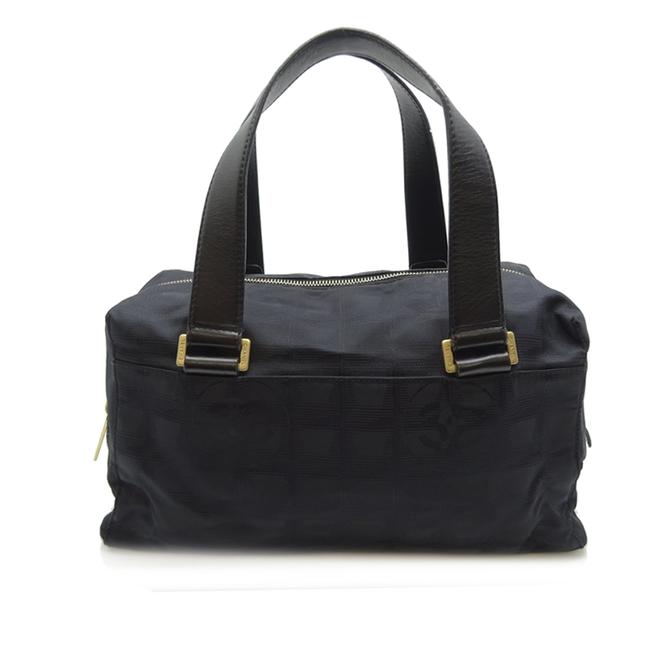 Chanel Boston Bag New Travel Line Ladies Shoulder Dh57180 Black Nylon Satchel 