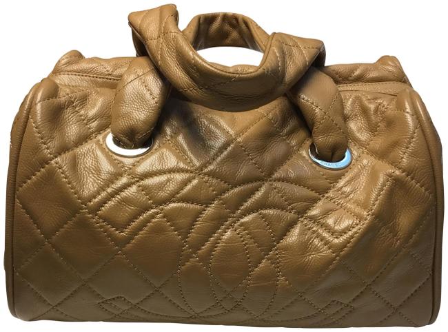 Chanel Bowler Camel Leather Satchel 