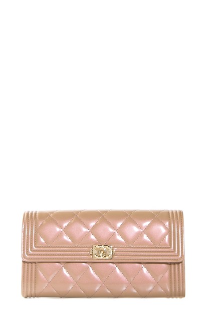 Chanel Boy Continental Wallet Bronze Clutch 