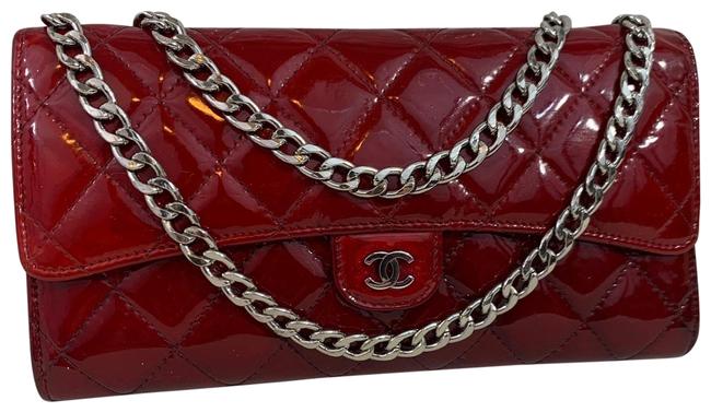 Chanel Boy Wallet on Chain Red Patent Leather Clutch 