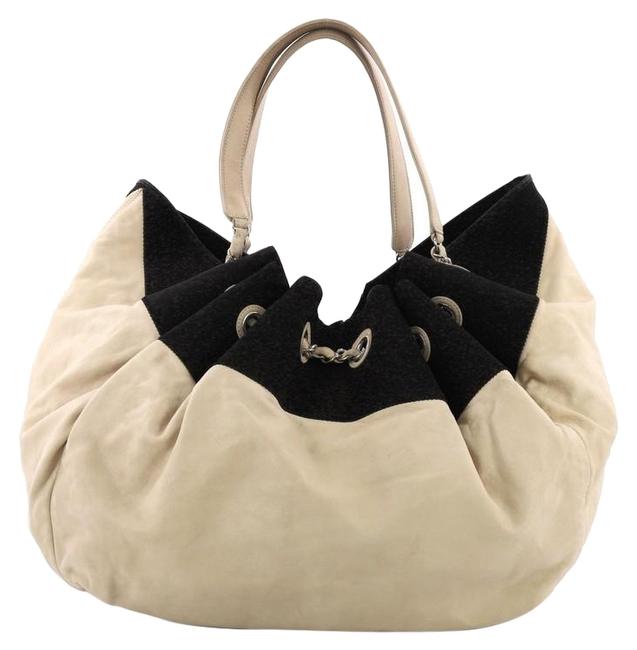 Chanel Cabas Stretch Spirit Large Black Leather Satchel 