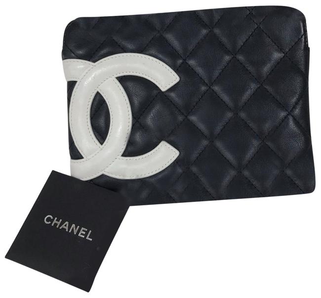 Chanel Cambon Quilted Lambskin Leather Clutch 