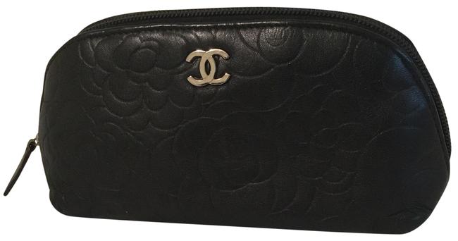Chanel Camellia Leather Clutch 