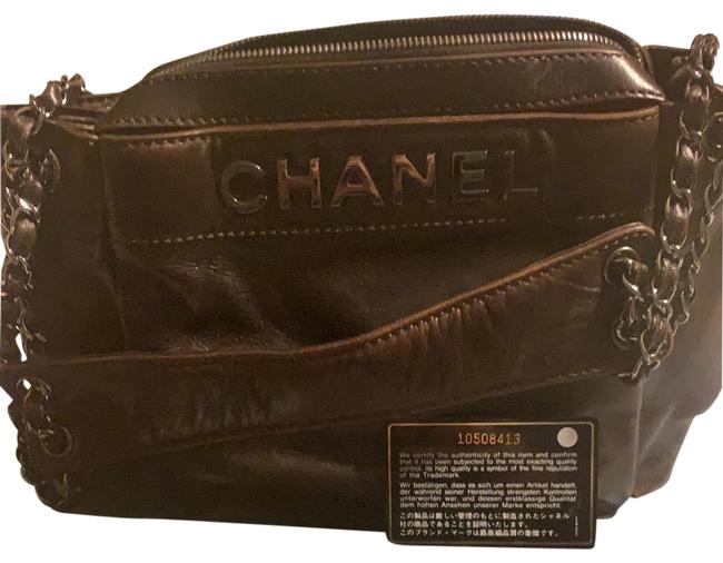 Chanel Camera Case Dark Brown Lambskin Leather Clutch 