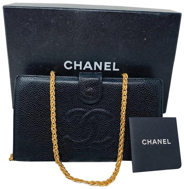Chanel Caviar Coco Wallet Woc Clutch 