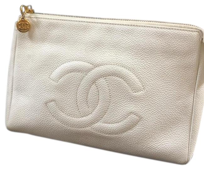 Chanel Caviar Leather Clutch 