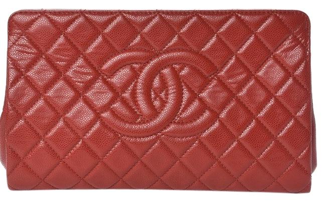 Chanel Caviar Quilted Cc Clutch 