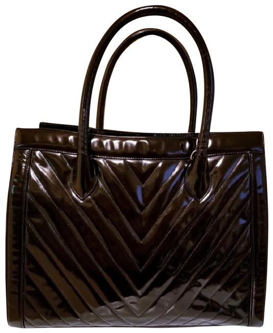 Chanel Cc Black Patent Leather Satchel 