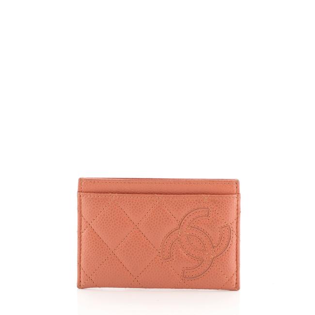 Chanel Timeless Card Holder Quilted Caviar Pink Leather Clutch 