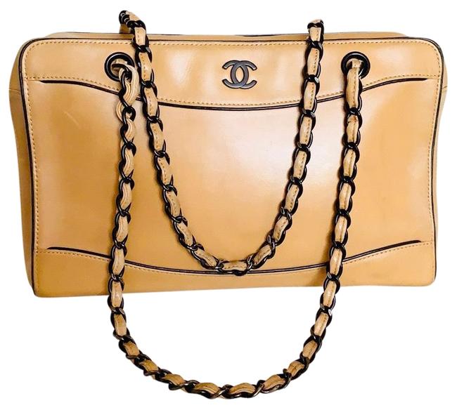 Chanel Bag Camera Doctors Boston Tan Calfskin Leather Satchel 
