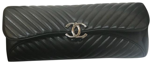 Chanel Chevron Quilted Leather Clutch 