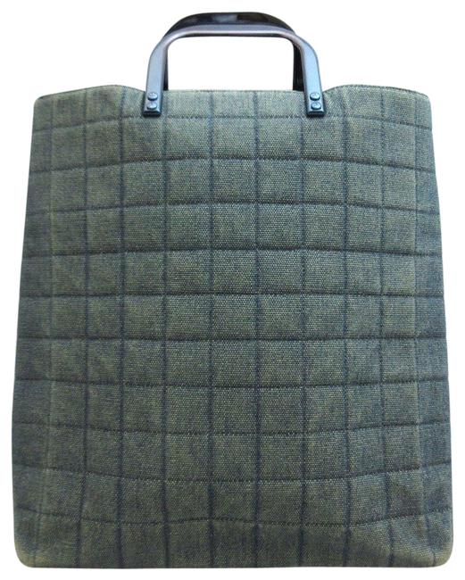 Chanel Chocolate Bar Tote Ladies Denim Satchel 