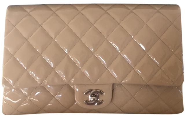 Chanel Classic Flap With Chain Beige Clutch 