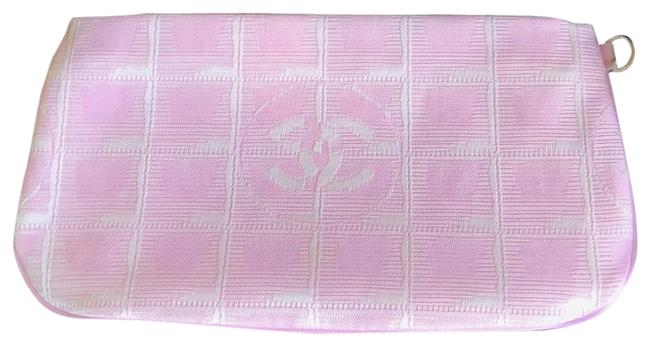 Chanel Cloth Purse Pink Jacquard Leather Clutch 