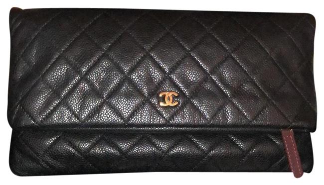 Chanel Black Soft Caviar Clutch 