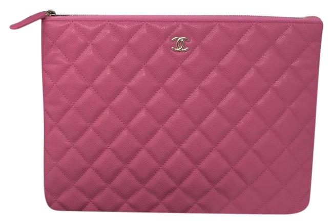Chanel Case Pink Caviar Clutch 