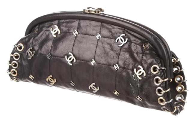 Chanel Charm Black Lambskin Clutch 