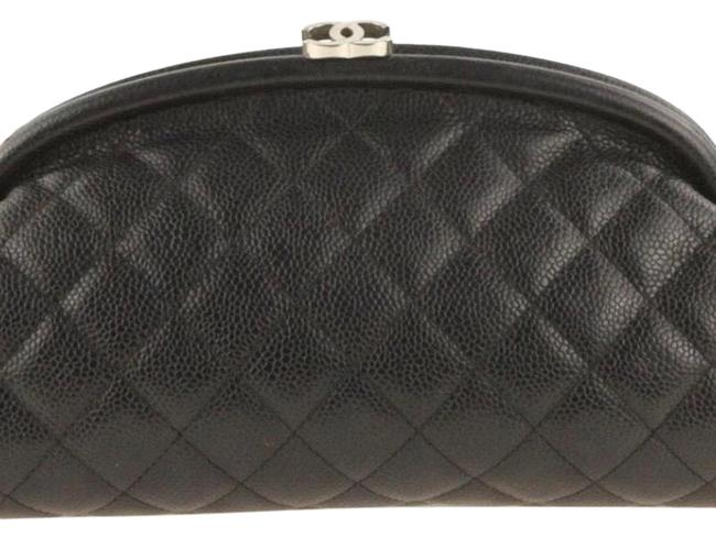 Chanel Timeless Classic In Black Caviar Leather Clutch 