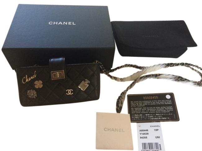 Chanel Mini For Iphone5 5s Black Lambskin Clutch 